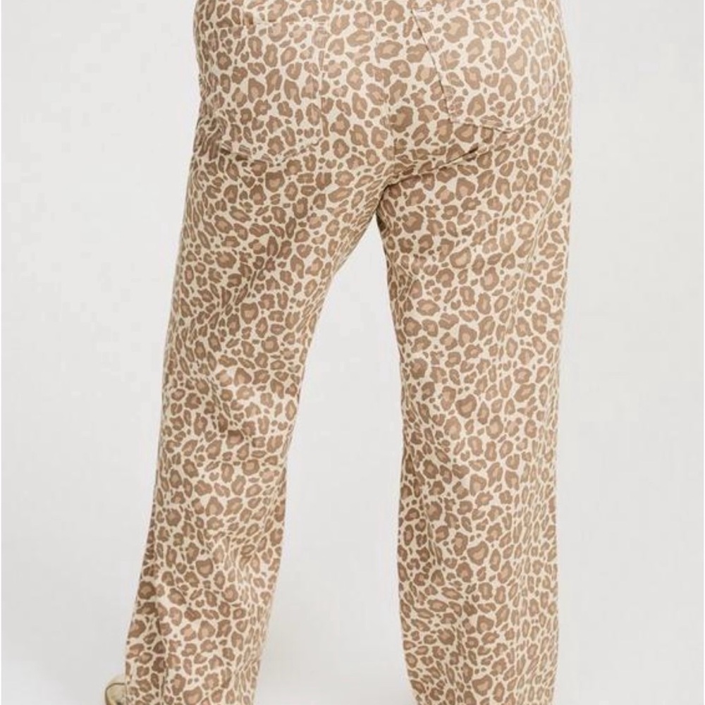 Torrid Tan Leopard Print Straight Leg Pants